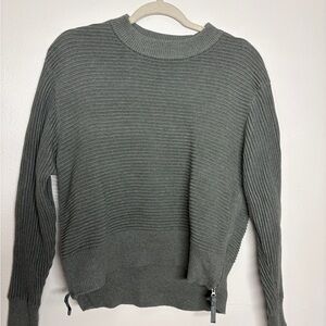 Sage Green Ribbed Knit Sweater